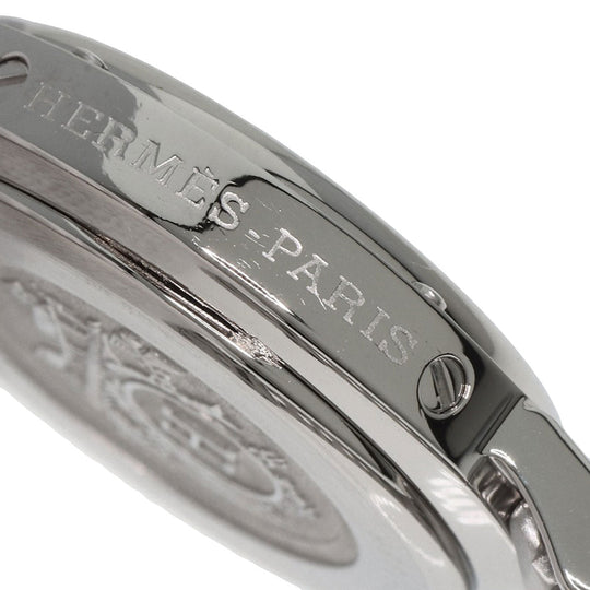 HERMES Watches Quartz CL4.210 Stainless Steel , Stainless Steel Silver Clipper white dial Women Used Authentic
