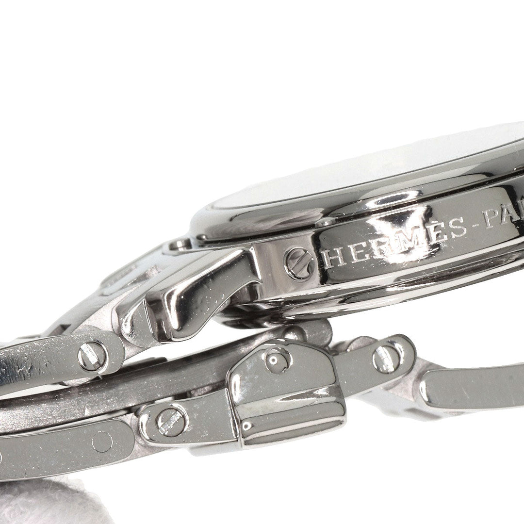 HERMES Watches Quartz CL4.210 Stainless Steel , Stainless Steel Silver Clipper white dial Women Used Authentic