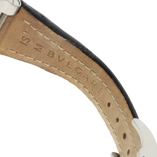 BVLGARI Watches Quartz EG30BSLD Stainless Steel , Leather Silver Ergon 1.2" black dial Women Used Authentic