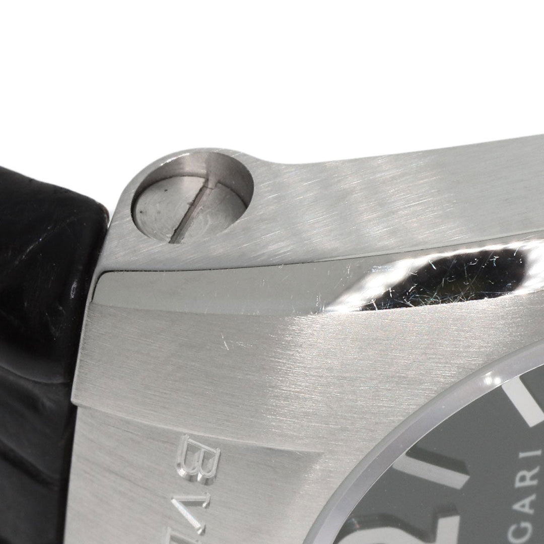 BVLGARI Watches Quartz EG30BSLD Stainless Steel , Leather Silver Ergon 1.2" black dial Women Used Authentic