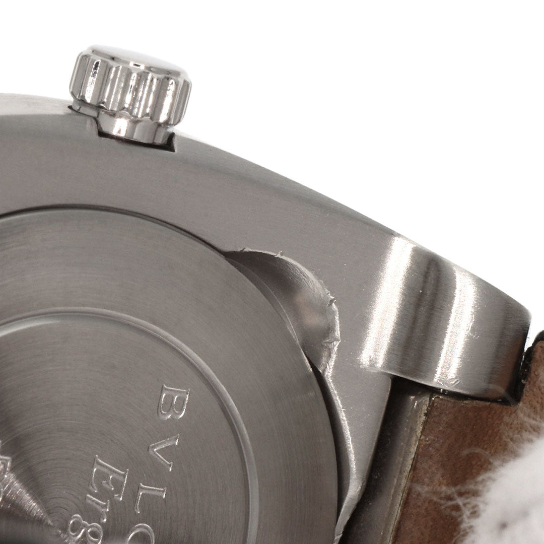 BVLGARI Watches Quartz EG30BSLD Stainless Steel , Leather Silver Ergon 1.2" black dial Women Used Authentic