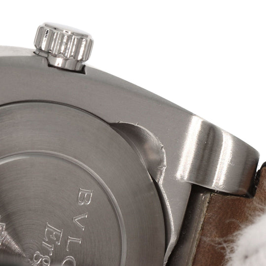 BVLGARI Watches Quartz EG30BSLD Stainless Steel , Leather Silver Ergon 1.2" black dial Women Used Authentic
