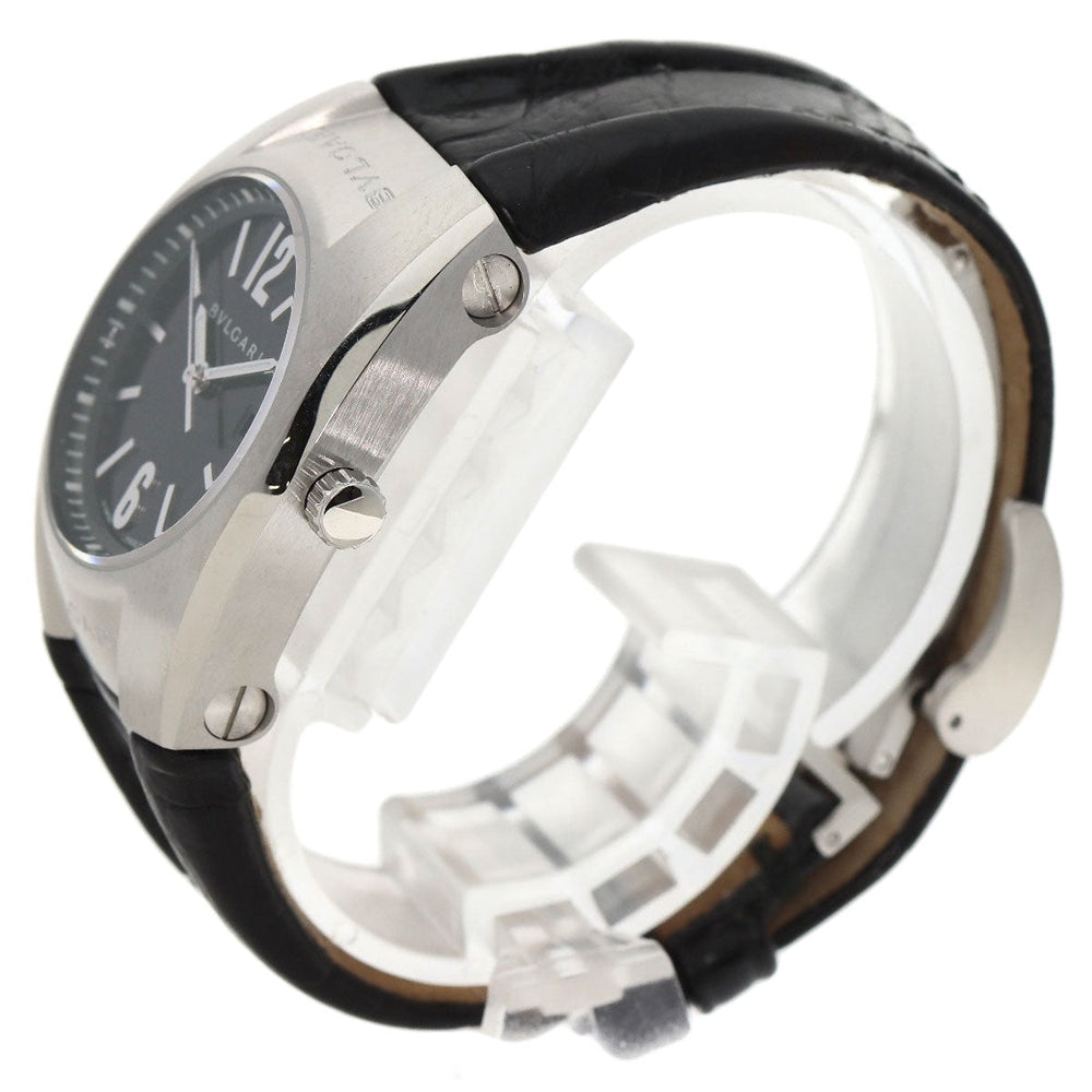 BVLGARI Watches Quartz EG30BSLD Stainless Steel , Leather Silver Ergon 1.2" black dial Women Used Authentic