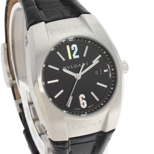BVLGARI Watches Quartz EG30BSLD Stainless Steel , Leather Silver Ergon 1.2" black dial Women Used Authentic