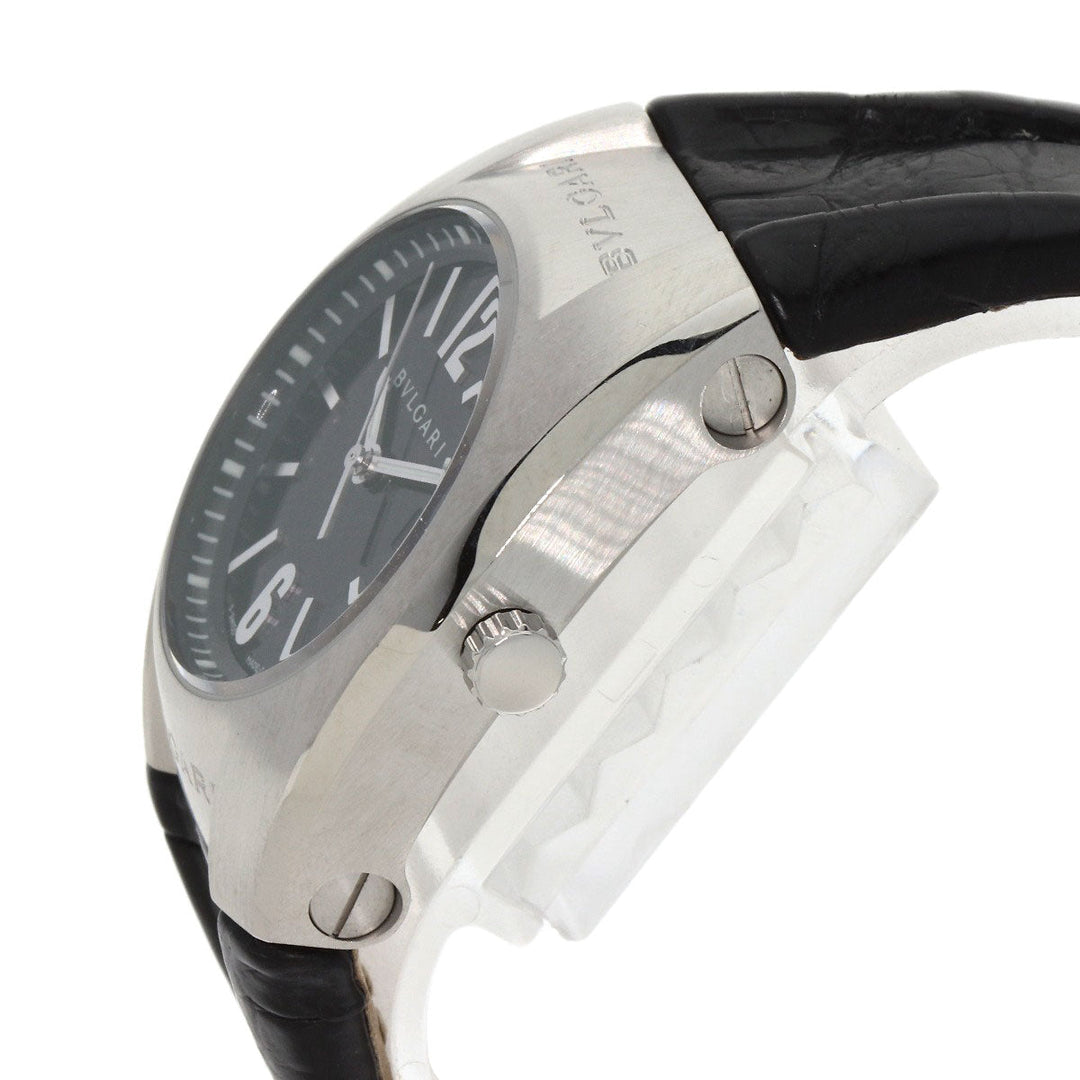 BVLGARI Watches Quartz EG30BSLD Stainless Steel , Leather Silver Ergon 1.2" black dial Women Used Authentic