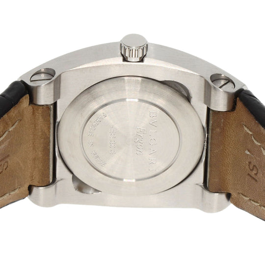 BVLGARI Watches Quartz EG30BSLD Stainless Steel , Leather Silver Ergon 1.2" black dial Women Used Authentic