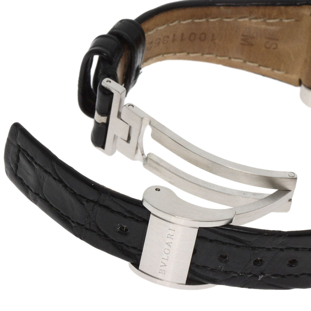 BVLGARI Watches Quartz EG30BSLD Stainless Steel , Leather Silver Ergon 1.2" black dial Women Used Authentic