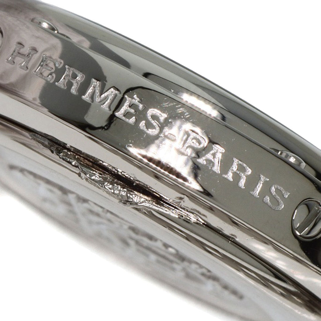 HERMES Watches Quartz CL4.210 Stainless Steel Silver Clipper Nacre new buckle Pink shell dial