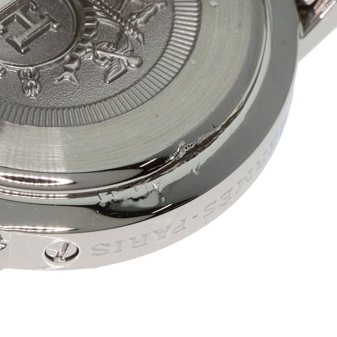 HERMES Watches Quartz CL4.210 Stainless Steel Silver Clipper Nacre new buckle Pink shell dial