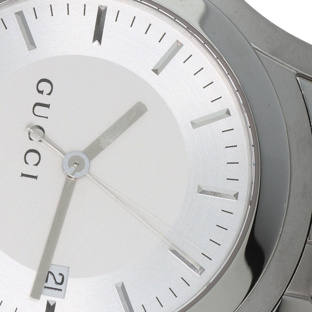 GUCCI Watches Quartz 5500XL Stainless Steel , Stainless Steel Silver Round face Silver dial mens Used Authentic