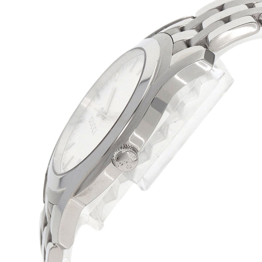 GUCCI Watches Quartz 5500XL Stainless Steel , Stainless Steel Silver Round face Silver dial mens Used Authentic