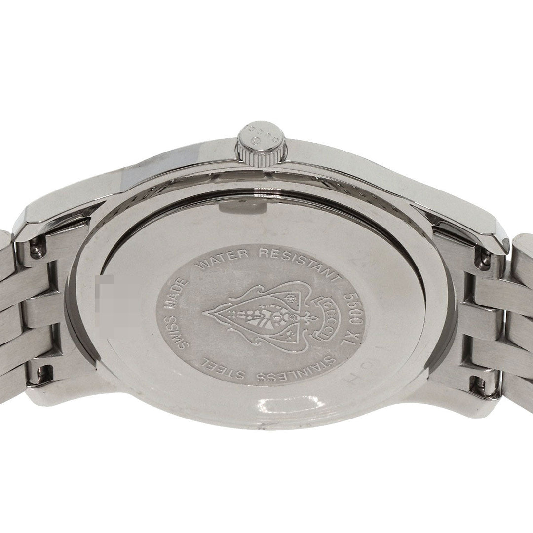 GUCCI Watches Quartz 5500XL Stainless Steel , Stainless Steel Silver Round face Silver dial mens Used Authentic