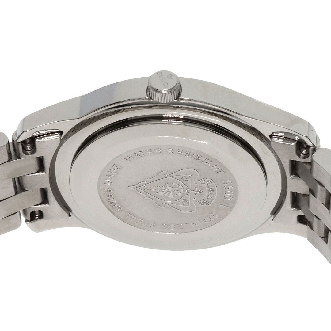 GUCCI Watches Quartz 5500L Stainless Steel , Stainless Steel Silver Round face Silver dial Women Used Authentic