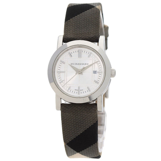 BURBERRY Watches Quartz BU1386 Stainless Steel Silver Round face Silver dial