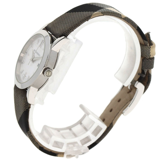 BURBERRY Watches Quartz BU1386 Stainless Steel Silver Round face Silver dial