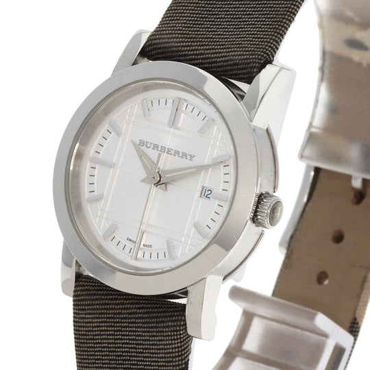 BURBERRY Watches Quartz BU1386 Stainless Steel Silver Round face Silver dial
