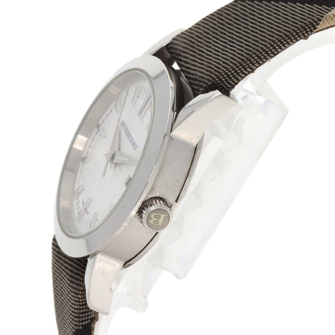 BURBERRY Watches Quartz BU1386 Stainless Steel Silver Round face Silver dial