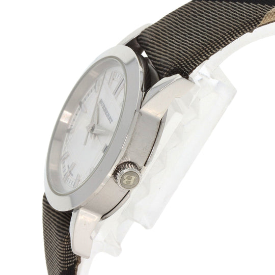 BURBERRY Watches Quartz BU1386 Stainless Steel Silver Round face Silver dial