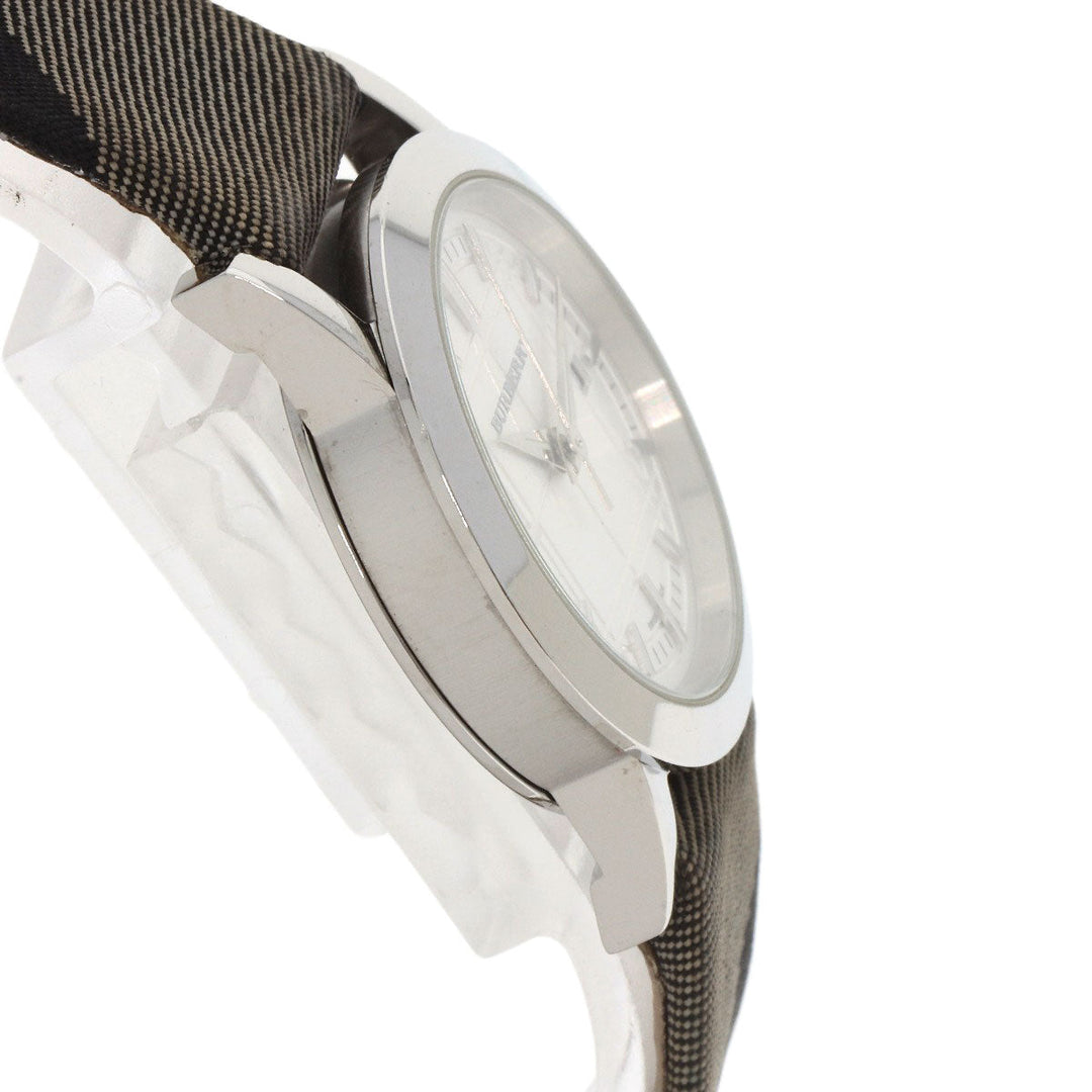 BURBERRY Watches Quartz BU1386 Stainless Steel Silver Round face Silver dial