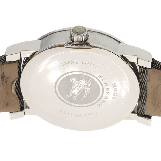 BURBERRY Watches Quartz BU1386 Stainless Steel Silver Round face Silver dial