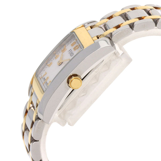 FENDI Watches Quartz 7000L Stainless Steel , SSxGP gold Square Face Combi white dial Women Used Authentic