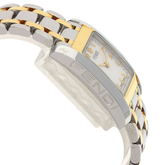 FENDI Watches Quartz 7000L Stainless Steel , SSxGP gold Square Face Combi white dial Women Used Authentic