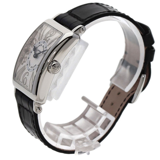 FRANCK MULLER Watches Quartz 902QZRELV-R Stainless Steel, Leather Silver Long Island Silver dial Women Used Authentic