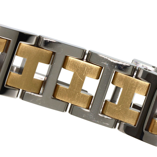 HERMES Watches Quartz CL4.220 Stainless Steel , SSxGP gold Clipper white dial Women Used Authentic