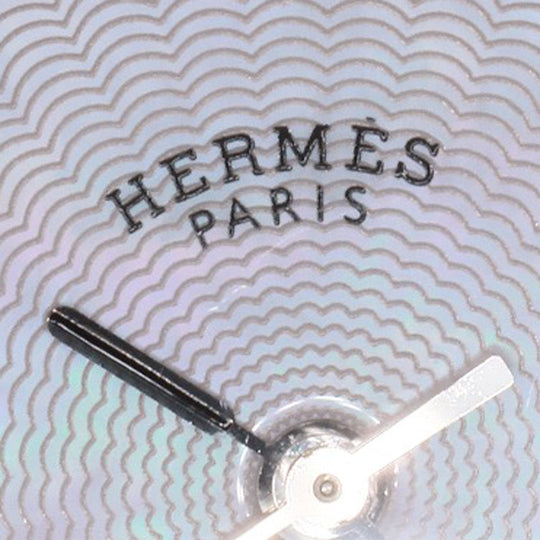 HERMES Watches Quartz CL4.230 Stainless Steel , Stainless Steel Silver Clipper Nacre 12P Diamond Pink shell dial Women Used Authentic