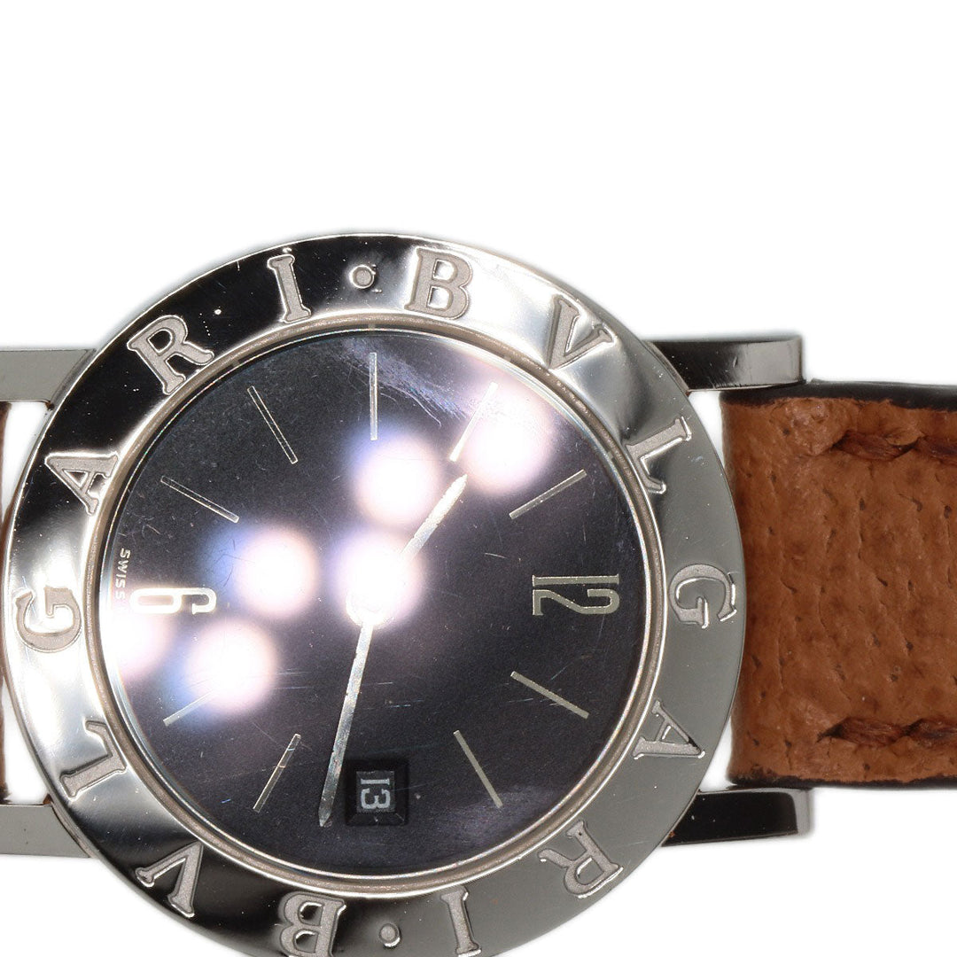 BVLGARI Watches Quartz BZ26SLD Stainless Steel Silver Bulgari Bulgari black dial