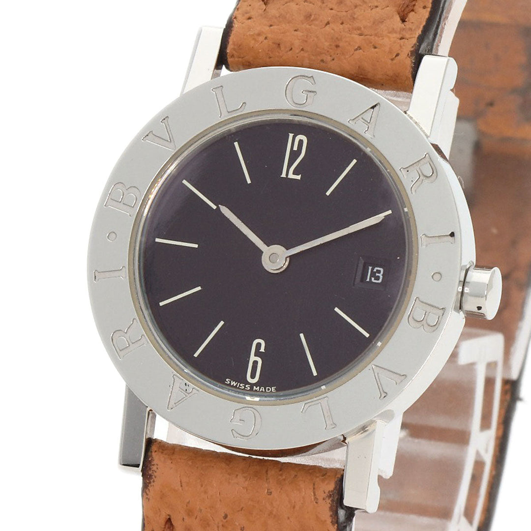 BVLGARI Watches Quartz BZ26SLD Stainless Steel Silver Bulgari Bulgari black dial