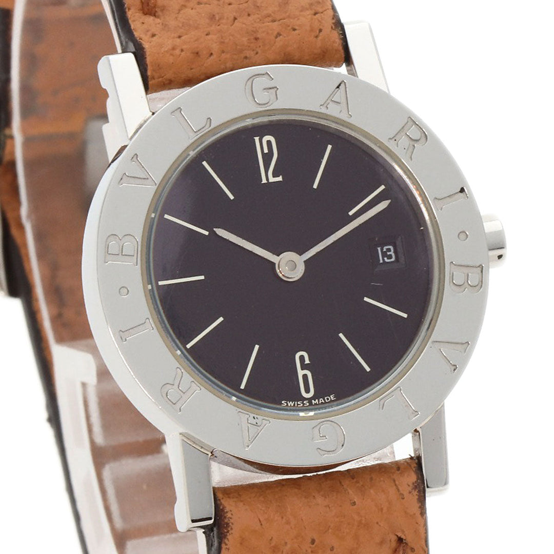 BVLGARI Watches Quartz BZ26SLD Stainless Steel Silver Bulgari Bulgari black dial