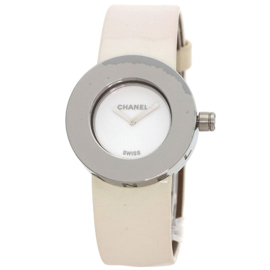 CHANEL Watches Quartz H0580 Metal, Leather Silver La Ronde white dial Women Used Authentic