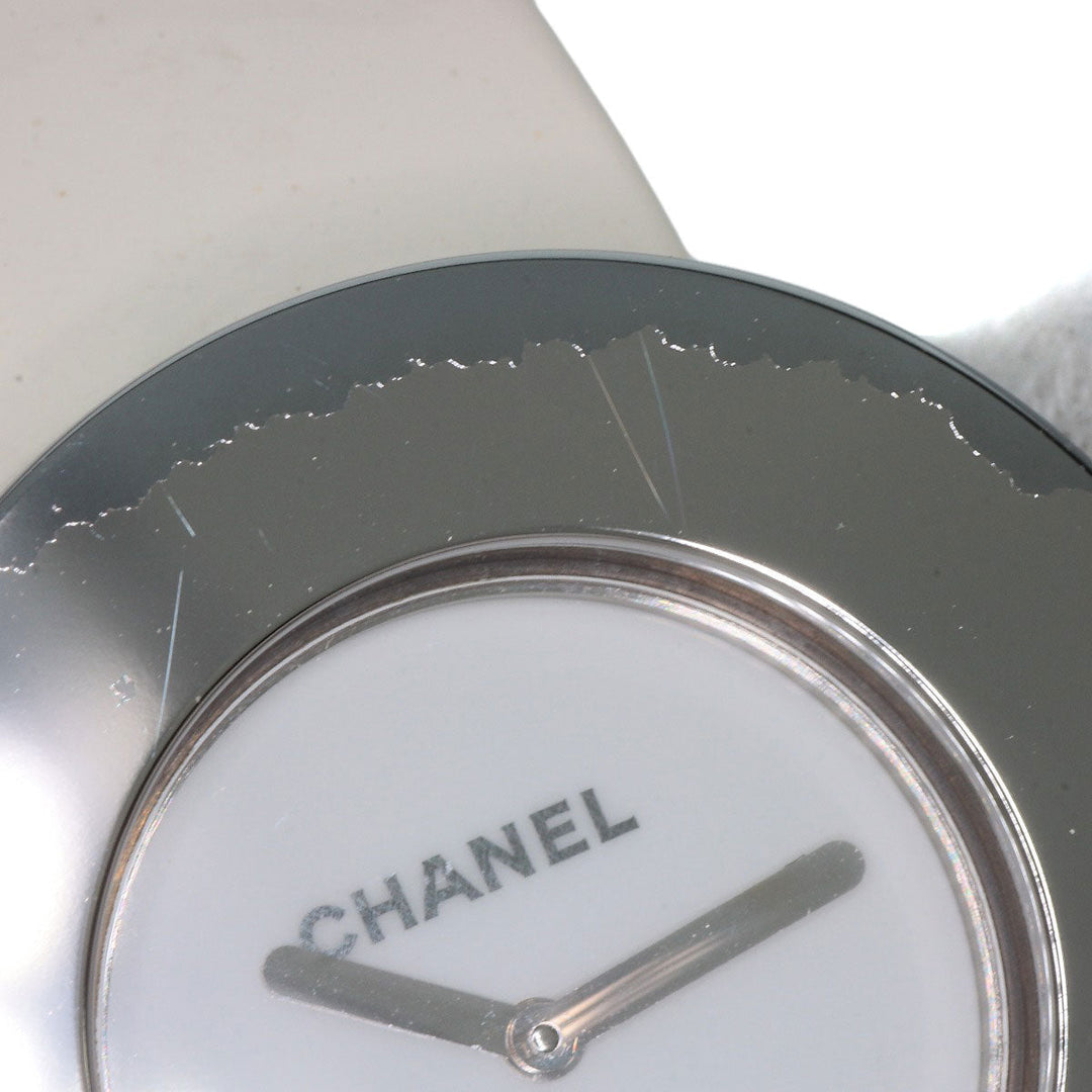 CHANEL Watches Quartz H0580 Metal, Leather Silver La Ronde white dial Women Used Authentic
