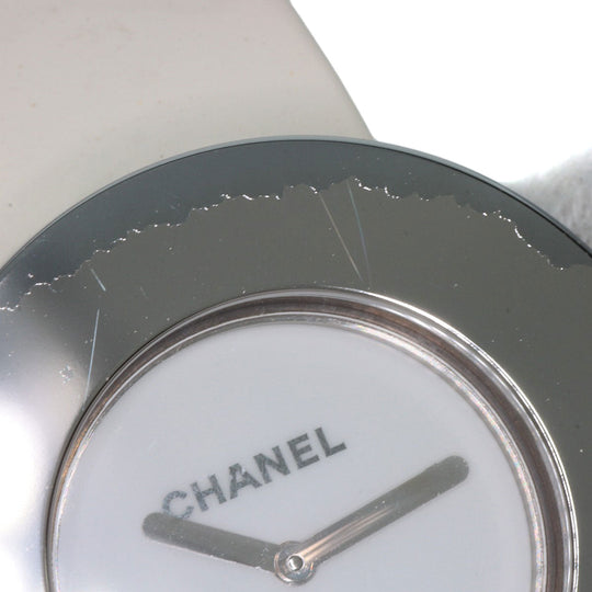 CHANEL Watches Quartz H0580 Metal, Leather Silver La Ronde white dial Women Used Authentic
