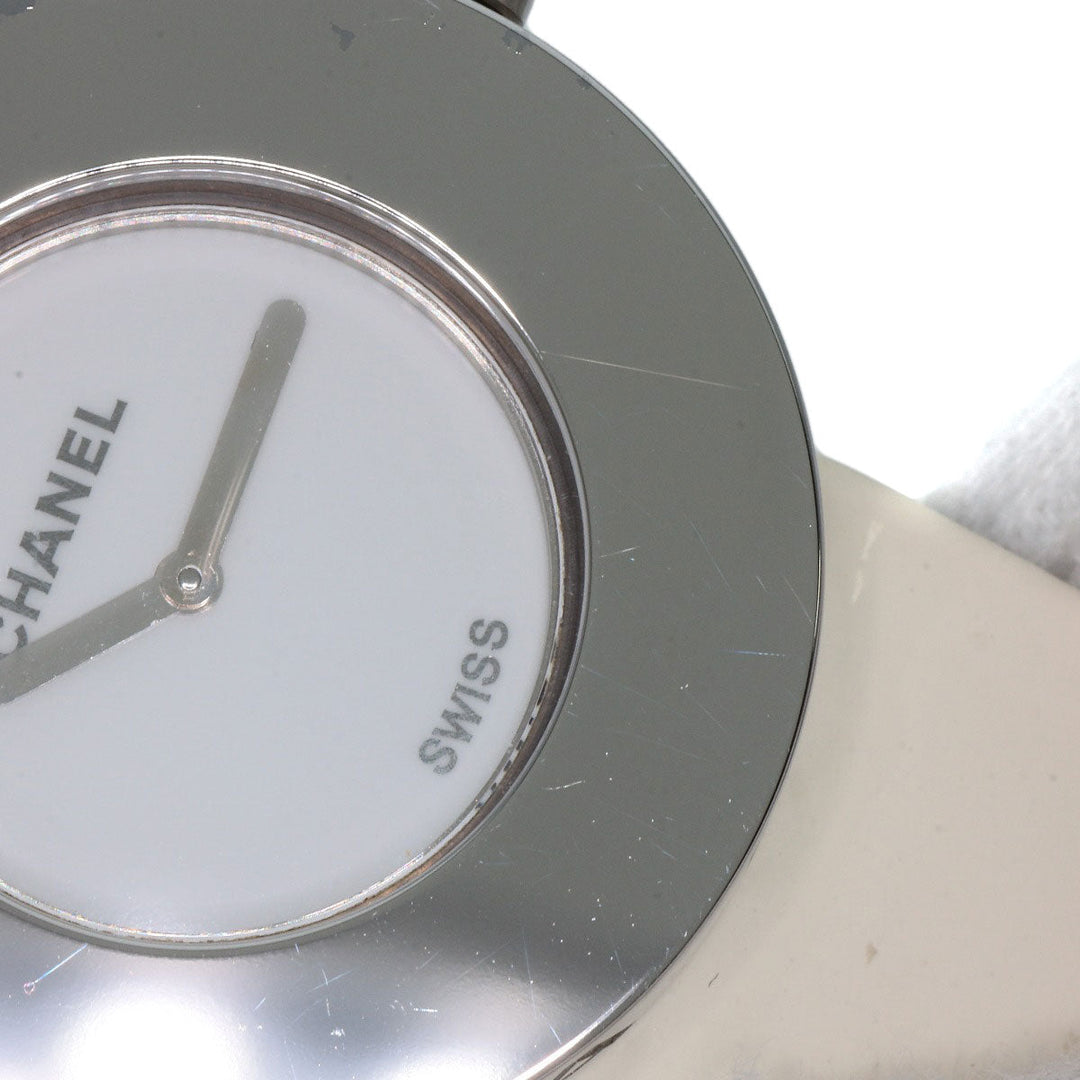 CHANEL Watches Quartz H0580 Metal, Leather Silver La Ronde white dial Women Used Authentic