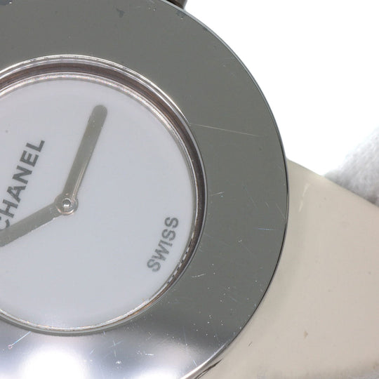 CHANEL Watches Quartz H0580 Metal, Leather Silver La Ronde white dial Women Used Authentic