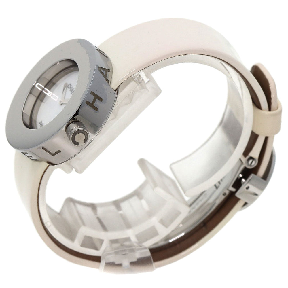 CHANEL Watches Quartz H0580 Metal, Leather Silver La Ronde white dial Women Used Authentic