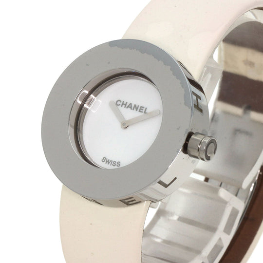 CHANEL Watches Quartz H0580 Metal, Leather Silver La Ronde white dial Women Used Authentic