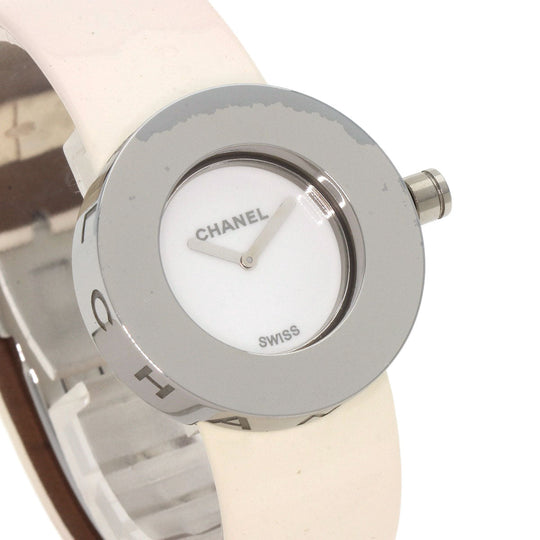 CHANEL Watches Quartz H0580 Metal, Leather Silver La Ronde white dial Women Used Authentic
