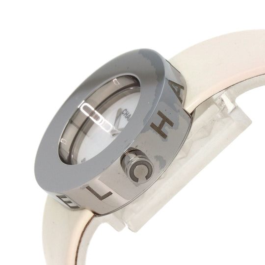 CHANEL Watches Quartz H0580 Metal, Leather Silver La Ronde white dial Women Used Authentic