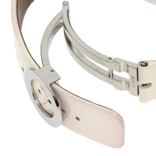 CHANEL Watches Quartz H0580 Metal, Leather Silver La Ronde white dial Women Used Authentic