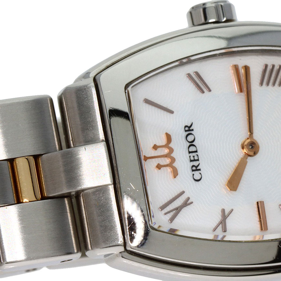 SEIKO Watches Quartz 5A70-0AE0 Stainless Steel Silver CREDOR Signo Aqua white dial