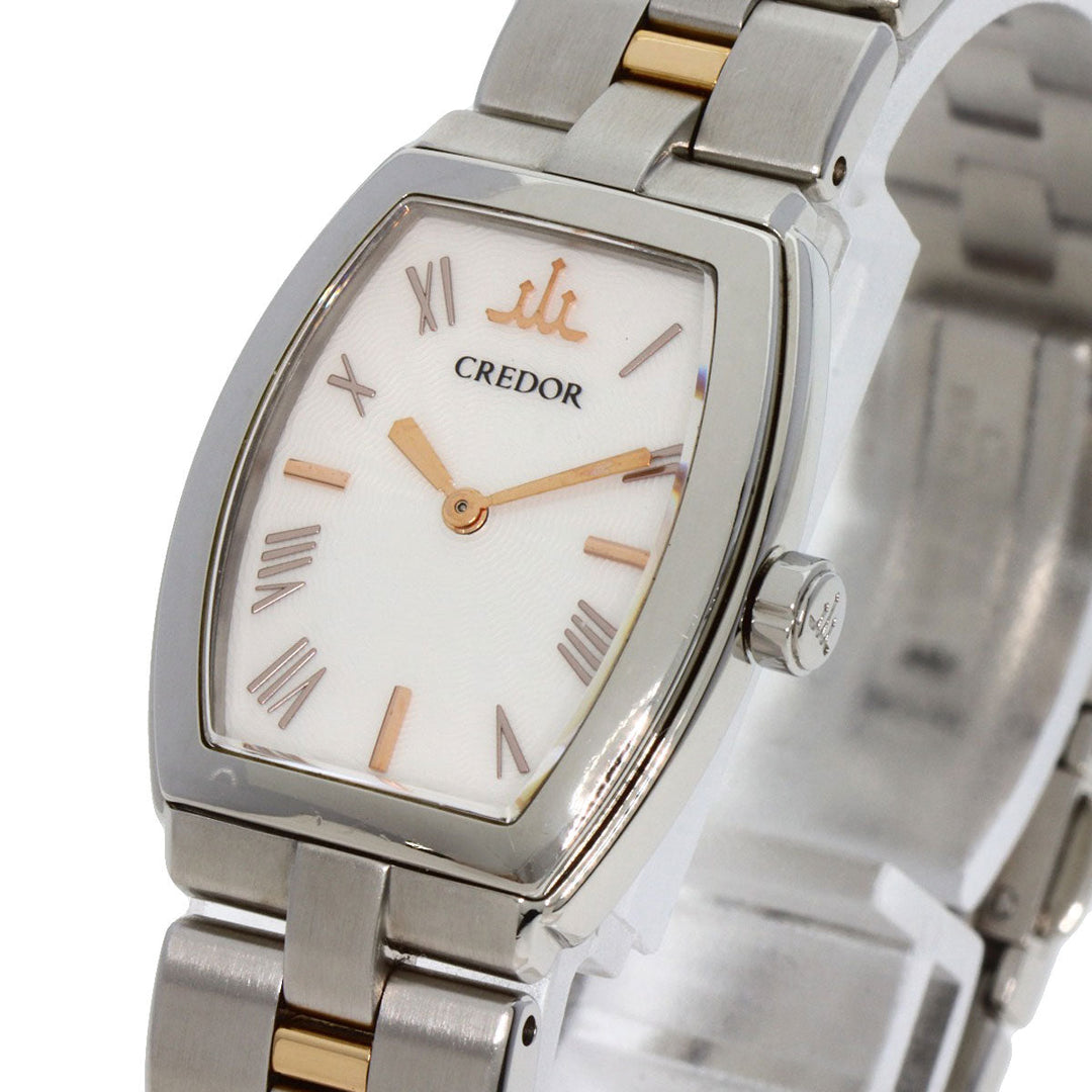 SEIKO Watches Quartz 5A70-0AE0 Stainless Steel Silver CREDOR Signo Aqua white dial