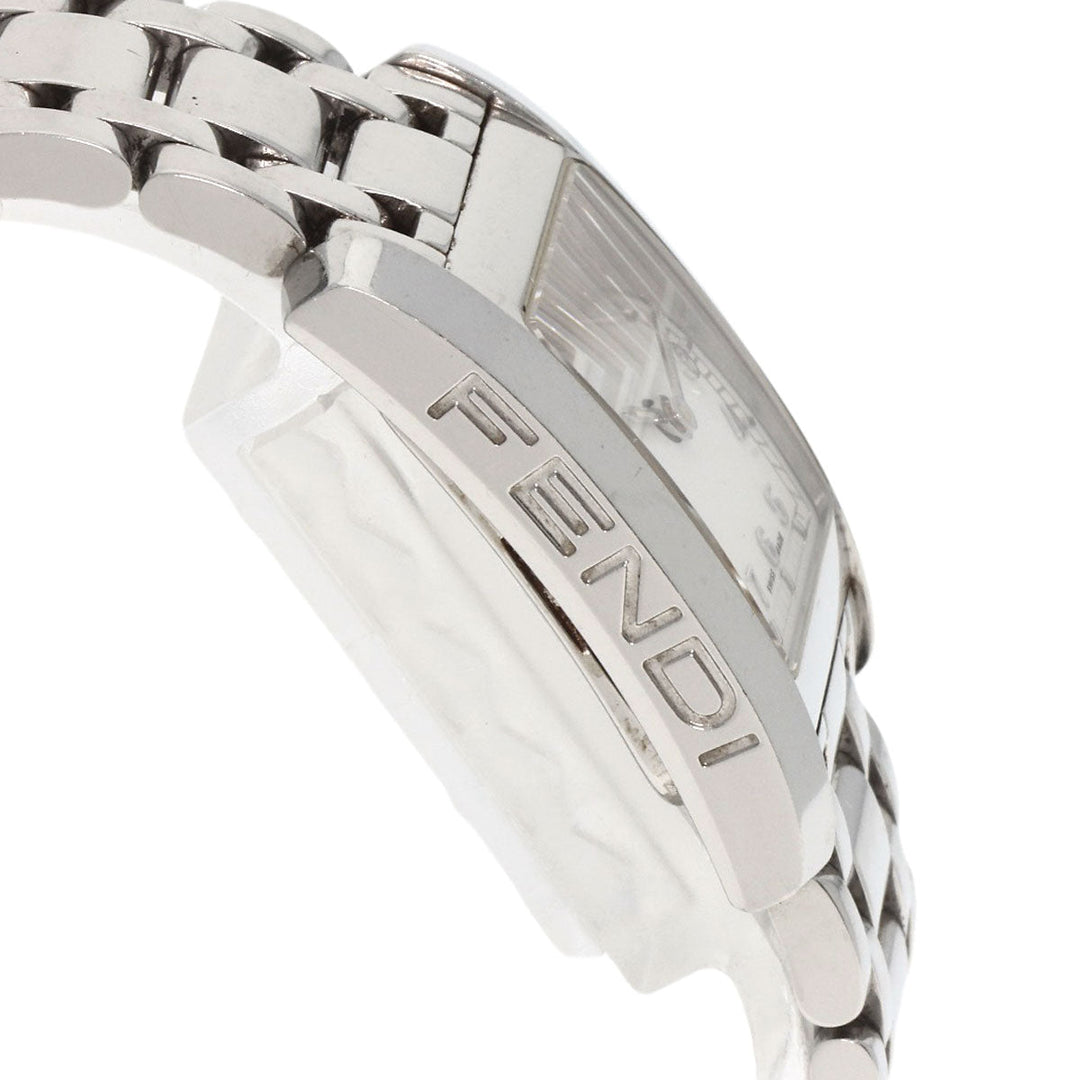 FENDI Watches Quartz 7000L Stainless Steel , Stainless Steel Silver Square face white dial Women Used Authentic