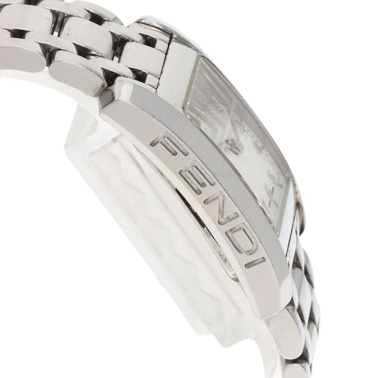 FENDI Watches Quartz 7000L Stainless Steel , Stainless Steel Silver Square face white dial Women Used Authentic