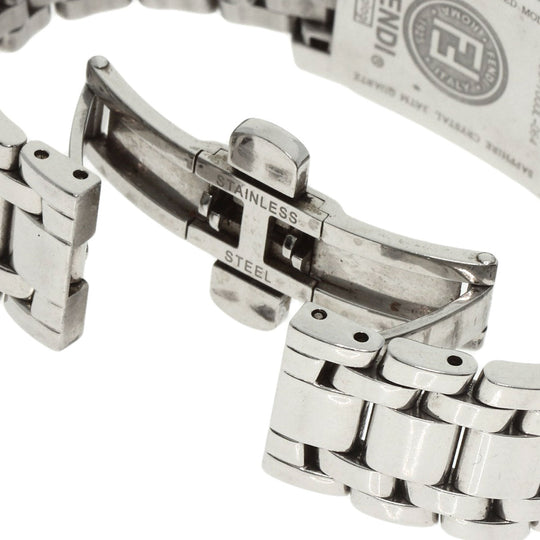 FENDI Watches Quartz 7000L Stainless Steel , Stainless Steel Silver Square face white dial Women Used Authentic