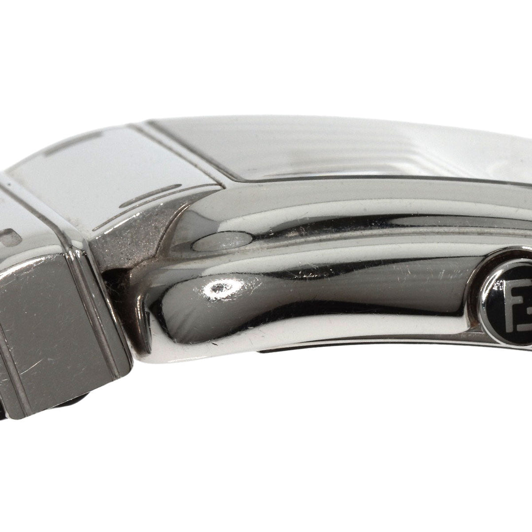 FENDI Watches Quartz 3800G Stainless Steel Silver Buckle motif black dial