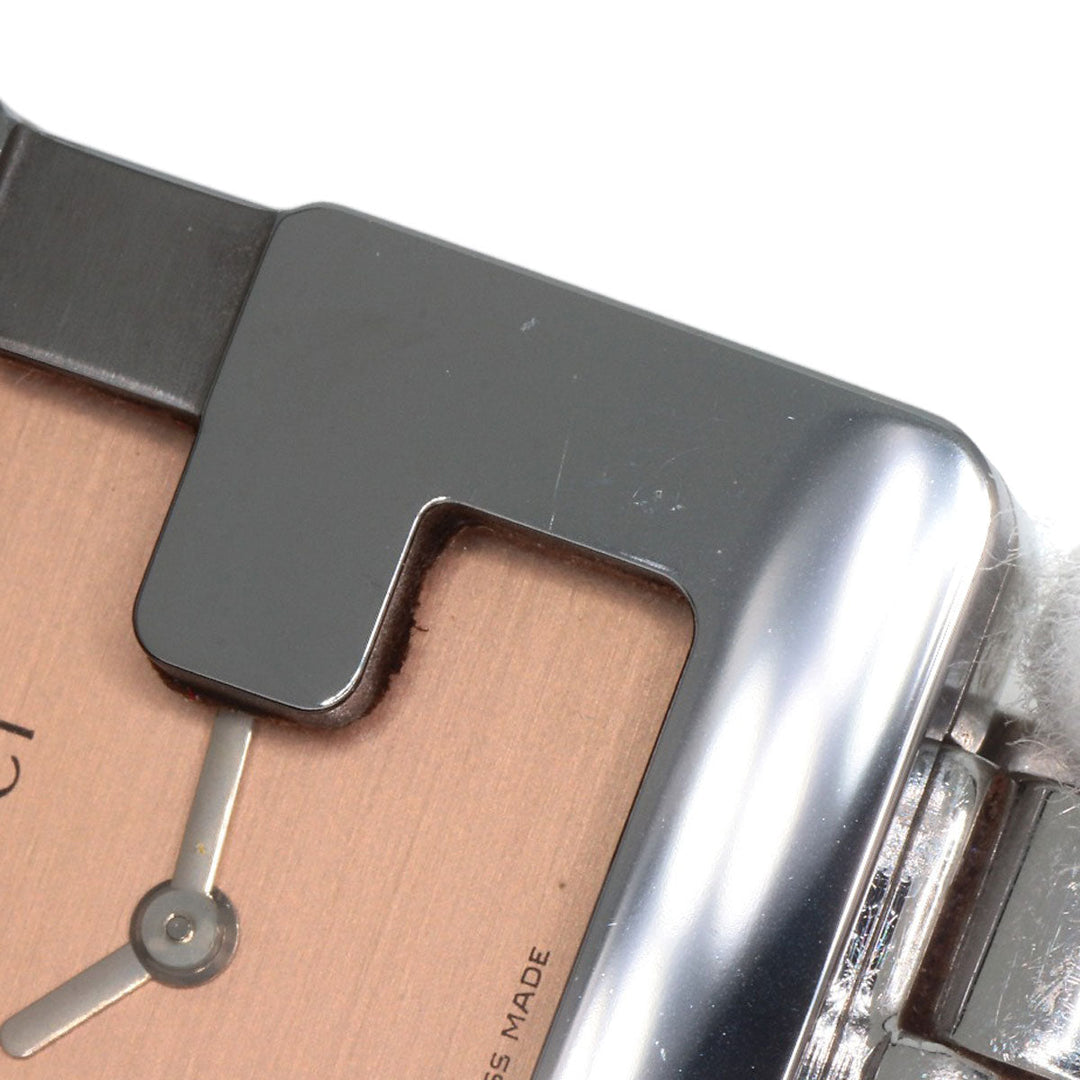 GUCCI Watches Quartz 3600L Stainless Steel , Stainless Steel Silver G Square Orange dial Women Used Authentic