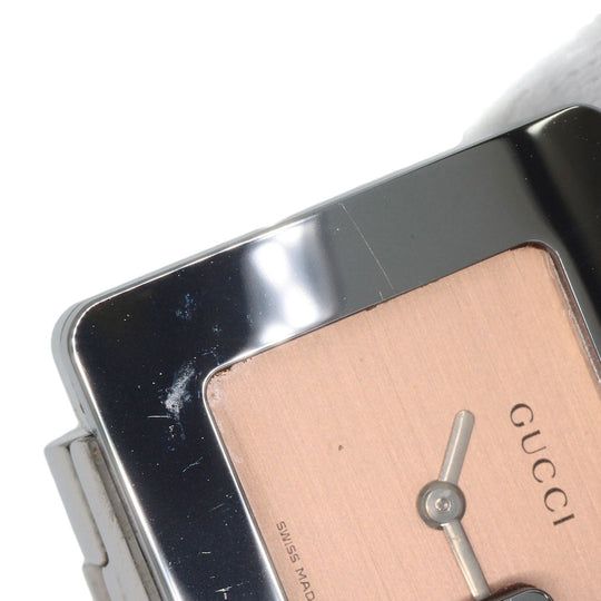 GUCCI Watches Quartz 3600L Stainless Steel , Stainless Steel Silver G Square Orange dial Women Used Authentic